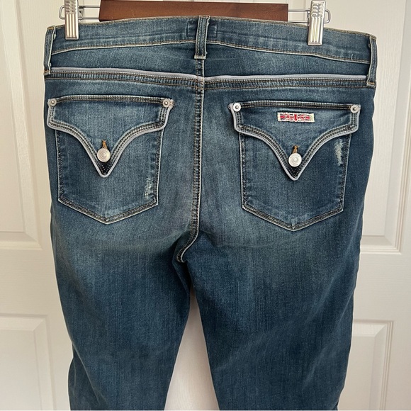 Hudson Dakota Piped Detail Super Skinny Denim Jeans Womens Sz 32 - Picture 6 of 16
